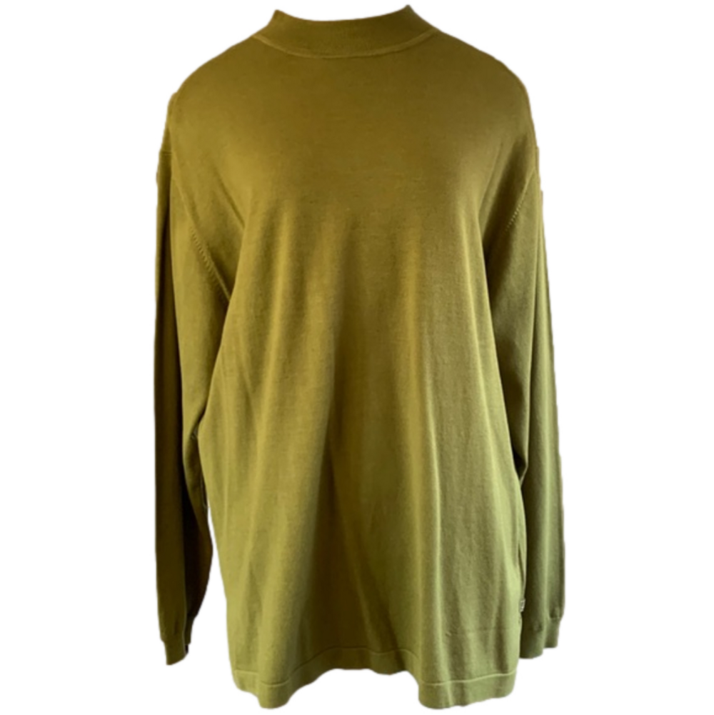 Tommy Bahama size L green silk long sleeve sweater